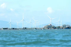 Un projet éolien dans le district de Thuân Bac, province côtière centrale de Ninh Thuân. Photo : VNA