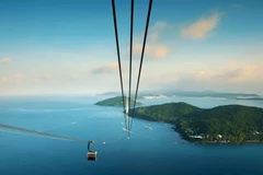 Le téléphérique de Hon Thom. Photo: sunworld.vn