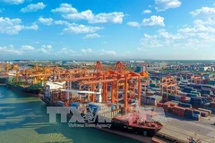 Vue aérienne du port Chua Ve, à Hai Phong (Nord). Photo: VNA