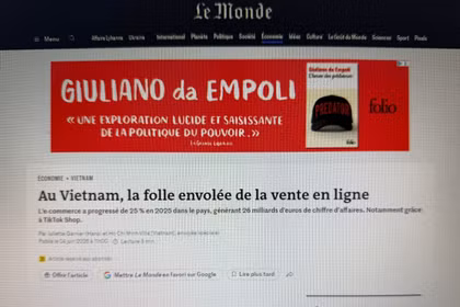 L'article publié dans le journal français Le Monde. Photo : capture d’écran