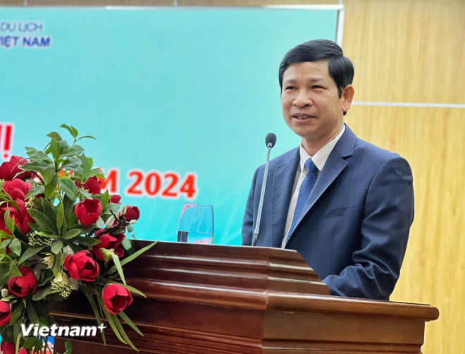 Le vice-ministre de la Culture, des Sports et du Tourisme, Ho An Phong. Photo: VietnamPlus 1712781248_972_Xuc-tien-du-lich-Viet-Nam-2024-Dung-dien-anh.jpg