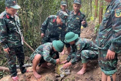 Les forces de génie de Dà Nang neutralisent avec succès la bombe de 220 kg datant de la guerre. Photo: Commandement militaire de la ville de Dà Nang
