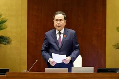 Le président de l'Assemblée nationale, Trân Thanh Mân, préside les séances de questions. Photo: VNA