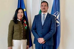 La vice-ministre vietnamienne des Affaires étrangères, Lê Thi Thu Hang, et son homologue bulgare, Nikolay Pavlov. Photo: VNA