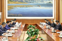 Entre ue entre le vice-Premier ministre Tran Hong Ha et le gouverneur de la province du Yunnan, Wang Yubo. Photo: VNA