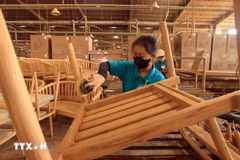 Les principales importations canadiennes en provenance du Vietnam incluent des chaises à cadre en bois ainsi que des meubles de salon, de salle à manger et de chambre à coucher. Photo: VNA