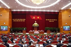 Le secrétaire général du Parti, Tô Lâm, prononce le discours d’ouverture du 12e Plénum du Comité central du Parti. Photo: VNA