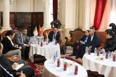 Séance de travail entre la délégation vietnamienne et les représentants de la Chambre de commerce et d’industrie (CCI) d’Oran. Photo: VNA