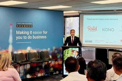 L'ambassadeur du Vietnam en Nouvelle-Zélande, Phan Minh Giang, s'exprime lors de cet événement. Photo: VNA