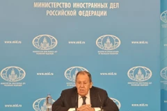 Le ministre russe des Affaires étrangères, Sergueï Lavrov, s'exprime lors d'une conférence de presse organisée le 20 janvier à Moscou pour dresser le bilan des activités diplomatiques russes de l'année 2025. Photo: VNA