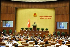 Une séance de travail de la 10e session de la 15e législature de l'Assemblée nationale. Photo: VNA