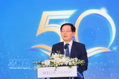 Le vice-Premier ministre Ho Quoc Dung s'exprime lors de l'événement. Photo: VNA