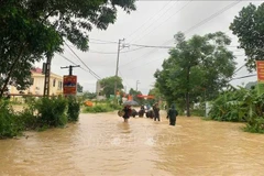 La commune de Van Nham, province de Lang Son, est inondée en raison de la circulation de la tempête Matmo. Photo : VNA 
