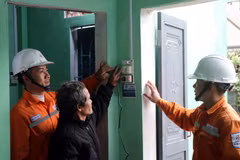 La compagnie d'électricité Kon Tum accompagne la campagne de Quang Trung en apportant son soutien aux habitants. Photo : VNA