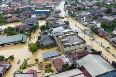 Zone inondée dans la province d'Aceh, en Indonésie, le 27 novembre 2025. Photo : Xinhua/VNA