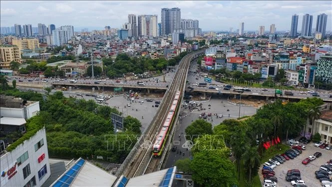 Gare ferroviaire urbaine Nhon-Hanoi à Hanoi (Photo : VNA)