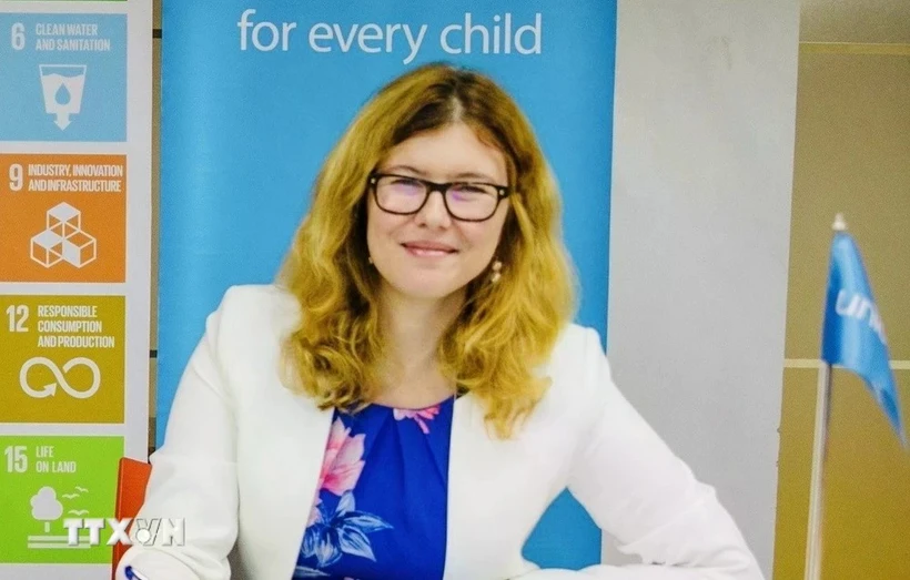 La représentante de l'UNICEF au Vietnam, Silvia Danailov. (Photo: VNA)