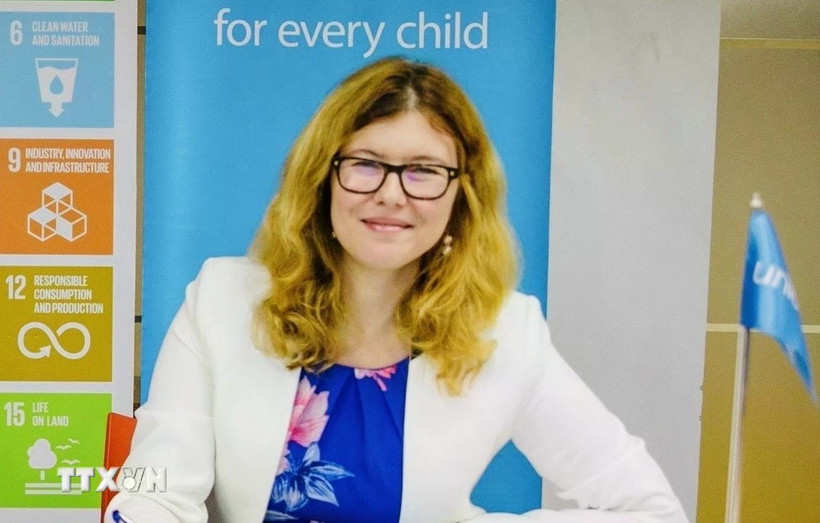 La représentante de l'UNICEF au Vietnam, Silvia Danailov. (Photo: VNA)