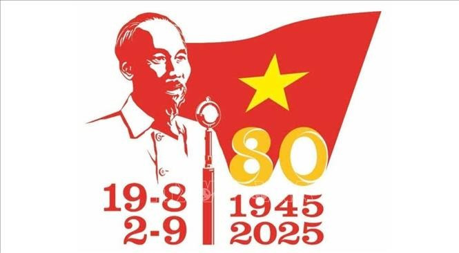 Logo officiel des 80 ans de la Révolution d'Août et de la Fête nationale. Photo : VNA
