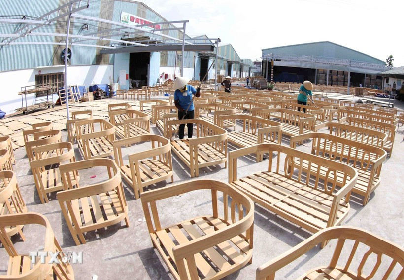 Le bois vietnamien vise 25 milliards de dollars d’exportations d’ici 2030. Photo : VNA