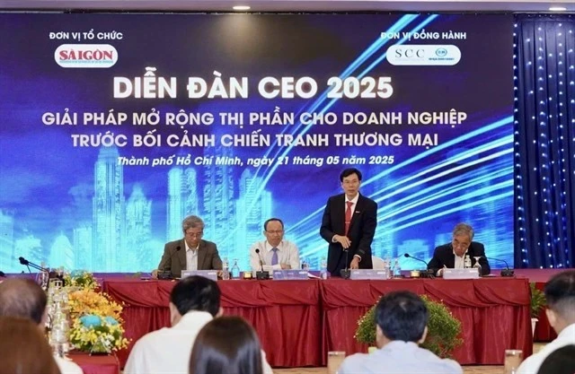 Délégués au Forum des PDG 2025 à Ho Chi Minh-Ville le 21 mai (Photo : VNA)