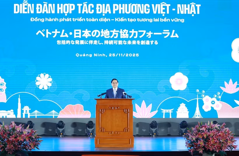 Le Premier ministre Pham Minh Chinh lors du Forum. Photo : VNA