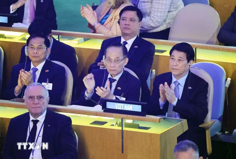 Le président Luong Cuong à l’ouverture de la 80e Assemblée générale de l’ONU. Photo : VNA