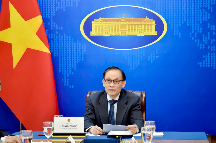 Le secrétaire du Comité central du Parti et ministre vietnamien par intérim des Affaires étrangères, Lê Hoai Trung. Photo : VNA