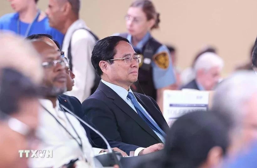 Le Premier ministre Pham Minh Chinh assiste à la cérémonie d'ouverture de la troisième Conférence des Nations Unies sur les océans (UNOC 3) à Nice, en France (Photo : VNA)