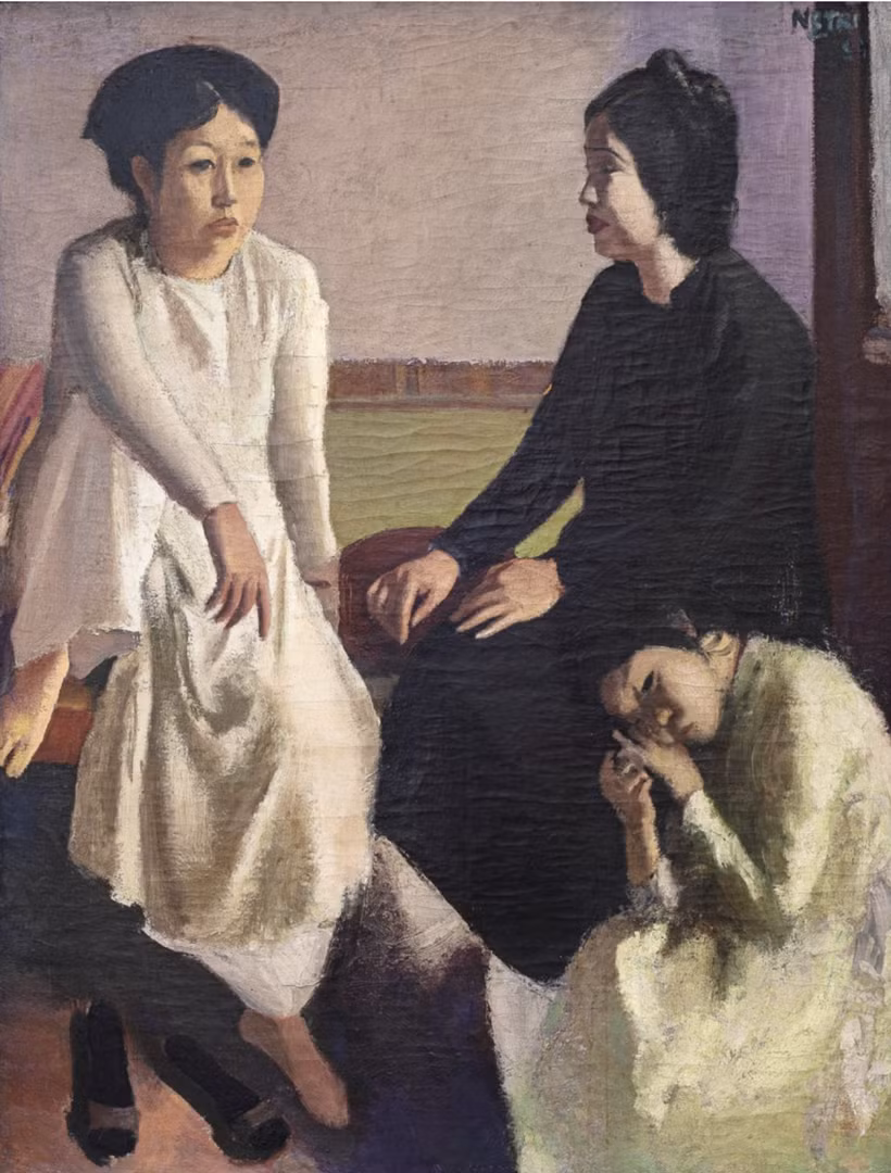 L’oeuvre "Les Trois Femmes" de Nguyen Gia Tri. Photo : VNA