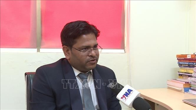 Le Dr Manish Kumar Singh, enseignant à la Faculté d’informatique de l’Université de Delhi (Inde). Photo : VNA