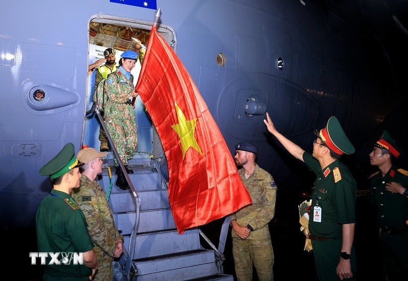 La délégation de la rotation 6 de l'hôpital de campagne de niveau 2 a mené à bien sa mission de maintien de la paix des Nations Unies au Soudan du Sud. (Photo : VNA)
