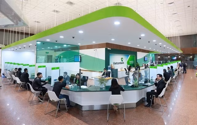 Un bureau de transaction de Vietcombank (VCB) à Hanoï (Photo : VNA)