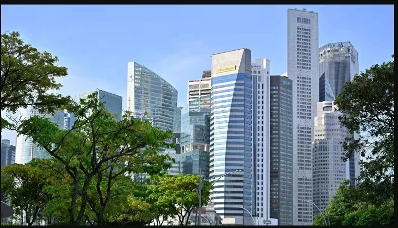 Vue du centre financier de Singapour. (Photo : asia.nikkei.com)