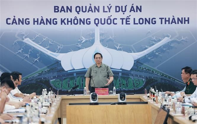 Le PM exige l’achèvement des travaux pour un premier vol à Long Thành le 19 décembre. Photo : VNA