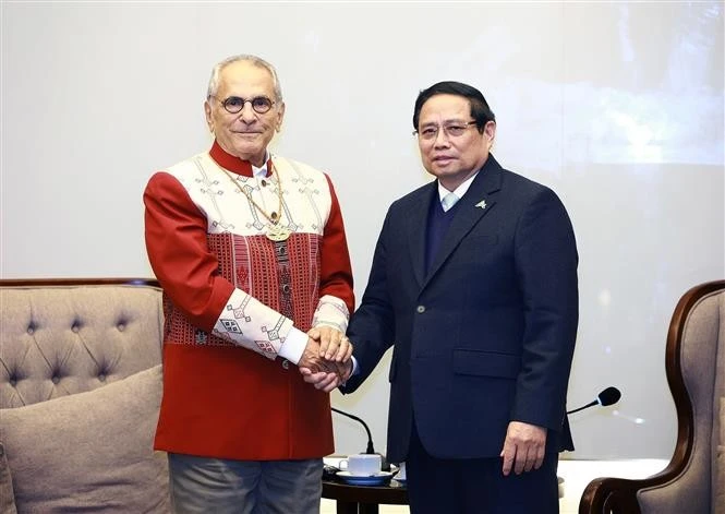 Le Premier ministre Pham Minh Chinh (droite) et le président timorais José Ramos-Horta. Photo : VNA