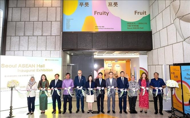 Céréùonie d'inauguration du hall ASEAN à Séoul. Photo : VNA