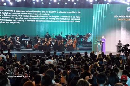La cérémonie d'ouverture du 4e Festival du film asiatique de Da Nang (DANAFF IV). Photo : VNA