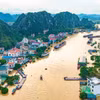 Le hameau de Kenh Ga, dans la commune de Gia Vien, province de Ninh Binh, est profondément inondé après de fortes pluies. Photo : VNA