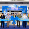 Les délégués lors de la cérémonie d’inauguration de la liaison aérienne. Photo: baodautu.vn