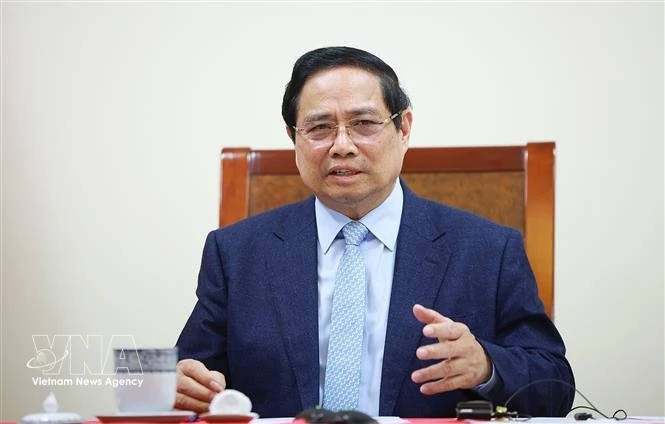 Le Premier ministre Pham Minh Chinh s’est entretenu par téléphone lundi soir, 9 mars, avec le président des Émirats arabes unis (EAU), Sheikh Mohammed bin Zayed Al-Nahyan. Photo : VNA