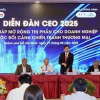 Délégués au Forum des PDG 2025 à Ho Chi Minh-Ville le 21 mai (Photo : VNA)