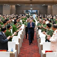 Le secrétaire général du Parti, To Lam, assiste à l'événement (Photo : qdnd.vn)