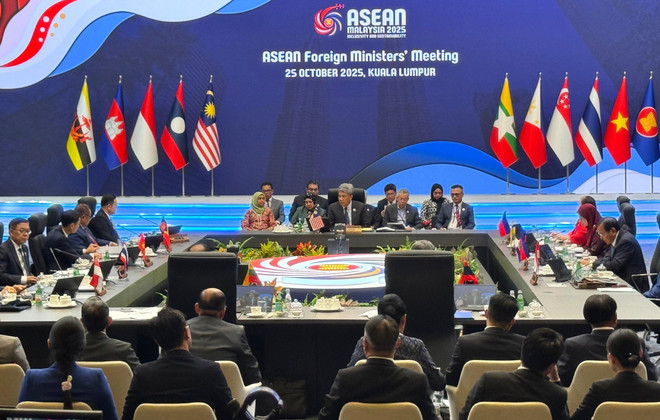 Les déluégués à la Conférence des ministres des Affaires étrangères de l'ASEAN. Photo: VNA asean-1.jpg