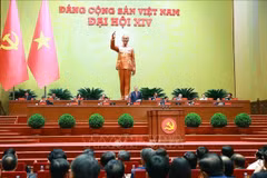 Lors du 14e Congrès national du Parti communiste du Vietnam. Photo : VNA