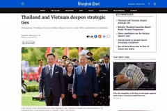 Bangkok News rapporte : « La Thaïlande et le Vietnam renforcent leurs relations stratégiques.» Photo : VNA