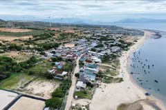 Le hameau de Vinh Truong, commune de Phuoc Dinh, district de Thuan Nam, province de Ninh Thuan (Centre), se trouve dans la zone désignée pour le projet de centrale nucléaire de Ninh Thuân. Photo : VNA 