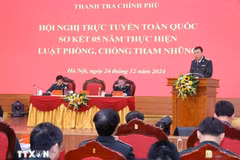Doan Hong Phong, inspecteur général du gouvernement, prend la parole. Photo: VNA