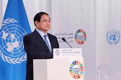 Le Premier ministre Pham Minh Chinh lors de la session plénière de la 3ᵉ Conférence des Nations unies sur l'Océan (UNOC3).