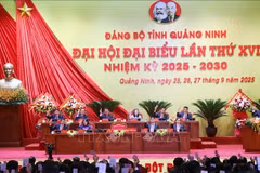 Le 15ᵉCongrès de l'organisation du Parti provincial de Quang Ninh (mandat 2025-2030). Photo : VNA